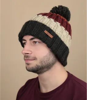 berretto pompon bordeauxWilhelm burgundy     