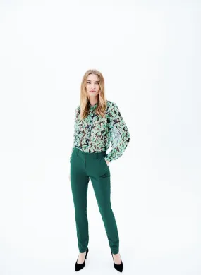  CAROLL   ADELMOB - Pantaloni chino in misto cotone | Verde