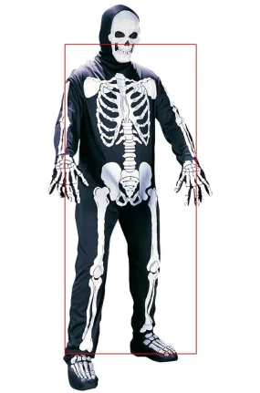 Costume adulto scheletro solo tuta intera