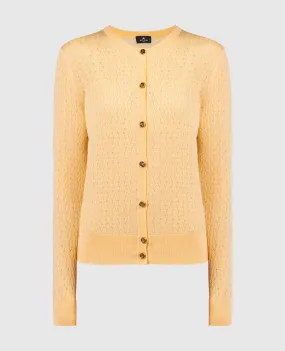Etro Cardigan giallo realizzato in lana con motivo strutturato WRKE0075AL149