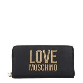 Love Moschino Portafogli Donna Poliuretano Nero