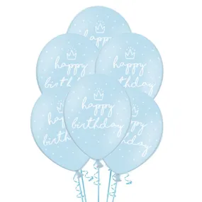 Palloncini in lattice blu Happy Birthday 30cm - PartyDeco - 50 pz.