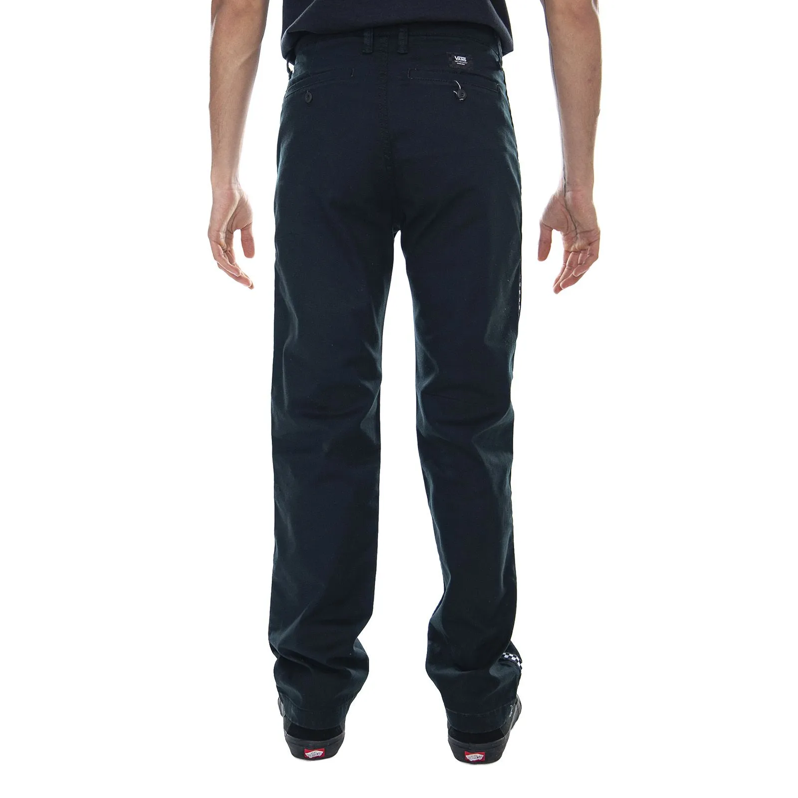 Vans Mn Authentic Chino Pro - Black / Checkerboard - Pantaloni Uomo Neri    