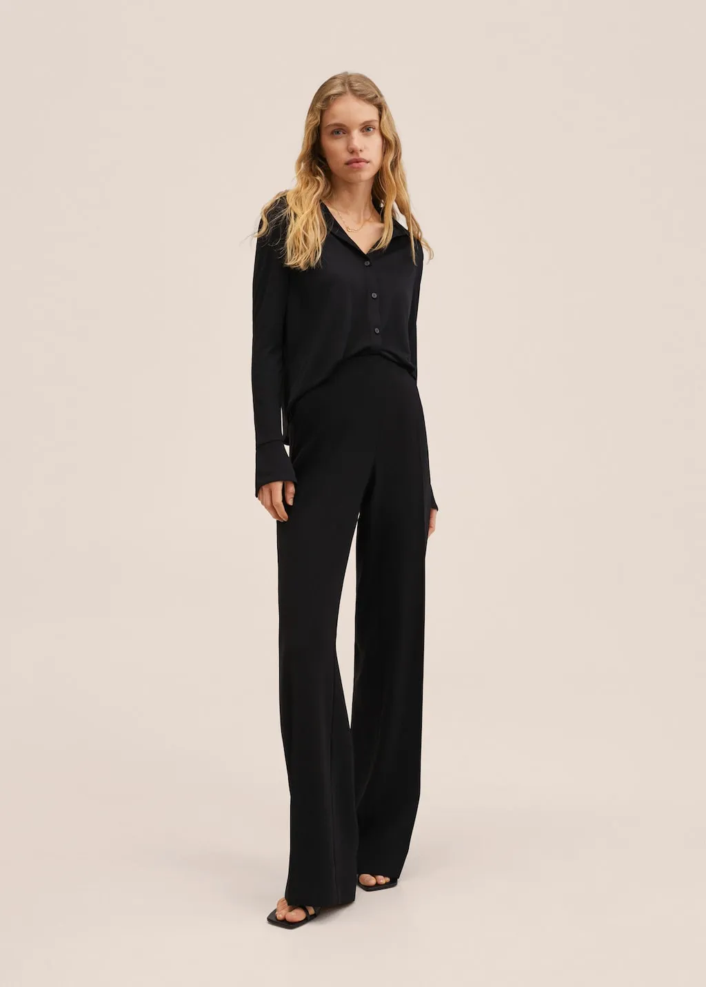 Wideleg suit trousers