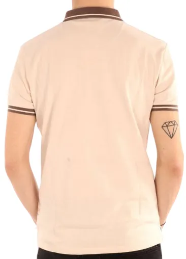 Yes Zee polo da uomo manica corta con taschino T716-S400-0250 beige